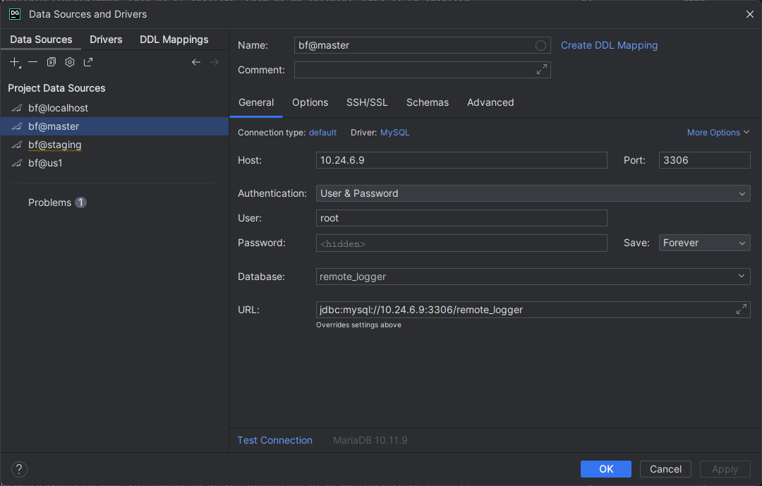DataGrip configuration